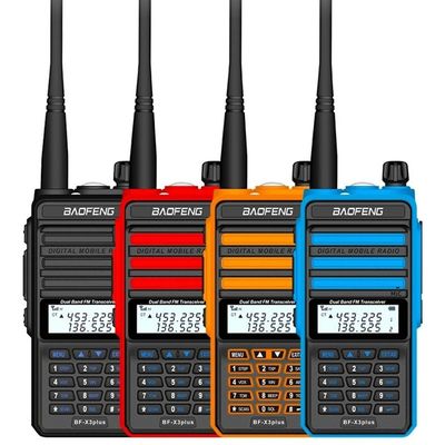Baofeng X3 Plus Walkie Talkie IPX6 Impermeável 0-5km Talk Range Proteção de temperatura