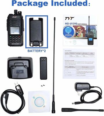 Walkie Talkie Tyt MD-UV390 Banda dupla VHF UHF Dmr Rádio à prova d'água à prova de poeira IP67 201g