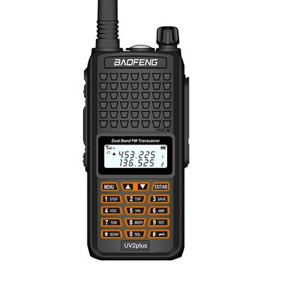 130 x 58 x 35 mm Preto Baofeng Bf-UV2plus IP68 Lâmpada de lanterna LED UV Walkie Talkie Dual Band
