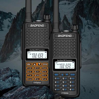 130 x 58 x 35 mm Preto Baofeng Bf-UV2plus IP68 Lâmpada de lanterna LED UV Walkie Talkie Dual Band