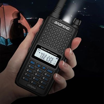 130 x 58 x 35 mm Preto Baofeng Bf-UV2plus IP68 Lâmpada de lanterna LED UV Walkie Talkie Dual Band