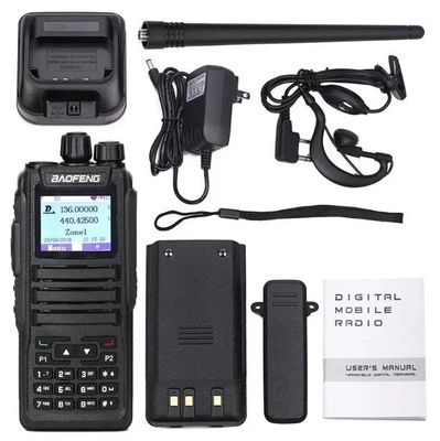 Baofeng DMR DM-1701 128 Canal de armazenamento 136-174MHz 400-470MHz Rádio de mão de duas vias