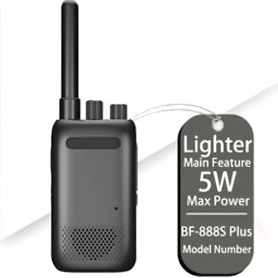Nível de resistência à água IPX6 2W 4W 5W Walkie Talkie para canteiros de obras e fábricas