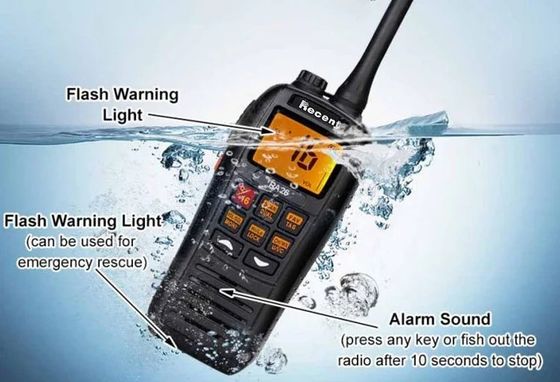 Recentes RS-37m IP67 Impermeável 5W VHF 2 Way Long Range Walkie Talkie Radio Marítimo