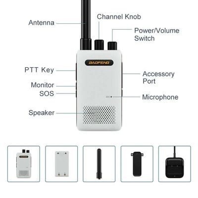 Baofeng Bf-358 Mini Dual Band Mobile Handheld UHF Rechargeable Kids Walkie Talkies em 2024