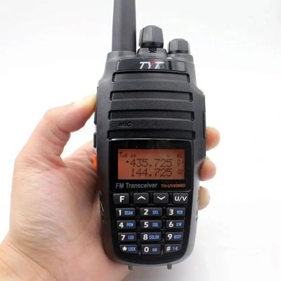128 canais de armazenamento Walkie-Talkie de banda dupla para caminhadas e acampamentos 127,5 X 61,55 X 43 mm