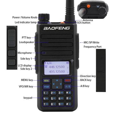 Walkie Talkie Produtos de Baofeng Digital Dr-1801UV Rádio portátil de duas vias Rádio dupla banda