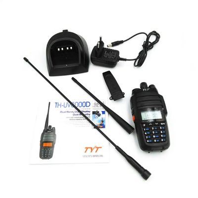Walkie-Talkie VHF UHF de banda dupla leve com função de repetidor de banda cruzada de 10 Watt