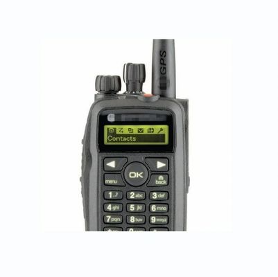 Rádio digital portátil UHF/VHF Walkie-Talkie com tensão operacional 7,4 V em preto