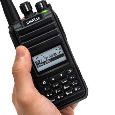 Black Belfone Bf-Td515 VHF UHF Rádio de longo alcance 5W portátil sem fio de 2 vias comercial