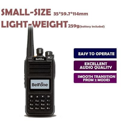 Black Belfone Bf-Td515 VHF UHF Rádio de longo alcance 5W portátil sem fio de 2 vias comercial