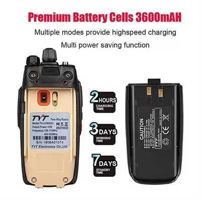TH-UV8000e Ham Walkie Talkie com 10 km de distância e faixa de frequências VHF 136-174