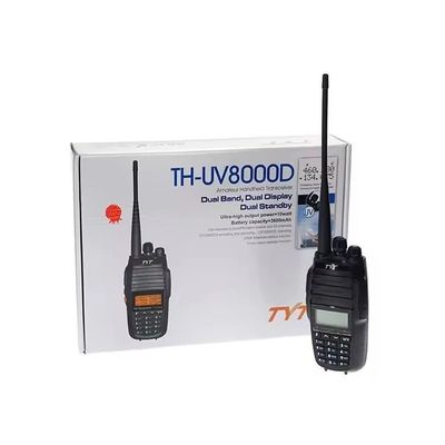 TH-UV8000e Ham Walkie Talkie com 10 km de distância e faixa de frequências VHF 136-174
