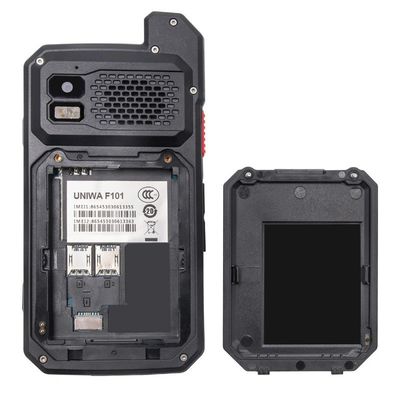 Black Uniwa F101 4 polegadas tela sensível ao toque Zello IP65 resistente à água Poc Radio 4G Android Walkie Talkie com NFC e botão Sos em 2024