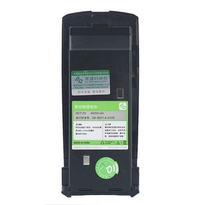 Walkie Talkie preto com capacidade de bateria de 4000mAh e digitalização de múltiplas frequências