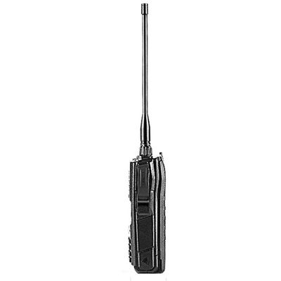 Walkie Talkie preto com capacidade de bateria de 4000mAh e digitalização de múltiplas frequências