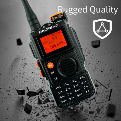 Long Range Full Band UV-K6 Tipo-C Walkie Talkie de carregamento com bateria padrão de 1400 MAH