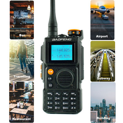 Long Range Full Band UV-K6 Tipo-C Walkie Talkie de carregamento com bateria padrão de 1400 MAH