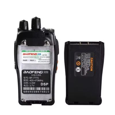 Baofeng 777s Walkie Talkie portátil resistente à água longa distância Uhf rádio intercom preto