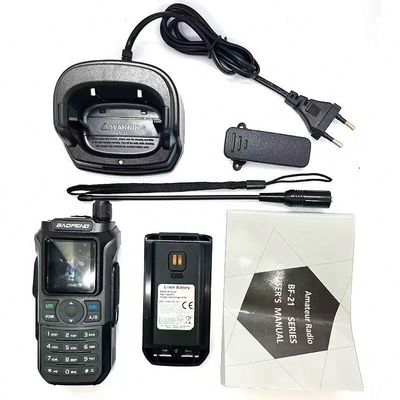 Baofeng UV-21 WalkieTalkie Rádio portátil de presunto com tipo C e bateria padrão 1400MAH