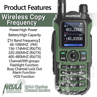 Long Range UV-21 Pro V2 Dual Band Walkie Talkie com Bateria de Alta Capacidade 2600MAH