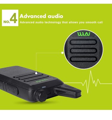 WLN KD-C1 2W/0.5W UHF Mini Walkie Talkie Transceptor portátil 400-480MHZ Branco em necessidade