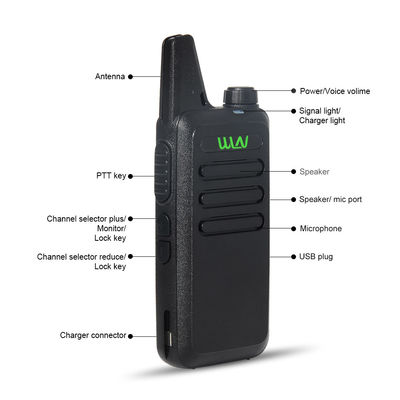 WLN KD-C1 2W/0.5W UHF Mini Walkie Talkie Transceptor portátil 400-480MHZ Branco em necessidade