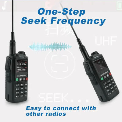 133*62*32mm Walkie Talkie preto Hm-618 Modo de poupança de energia Banda larga/estreita GPS/Glonass