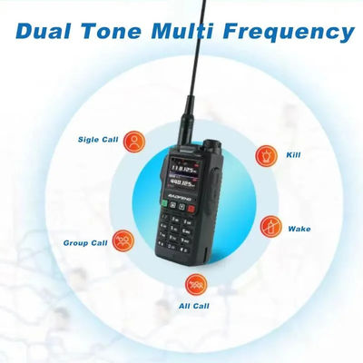 133*62*32mm Walkie Talkie preto Hm-618 Modo de poupança de energia Banda larga/estreita GPS/Glonass