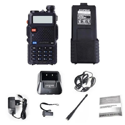 5 a 10 km de alcance de fala alarme de emergência de banda dupla GMRS Walkie Talkie Rádio bidirecional para ar livre