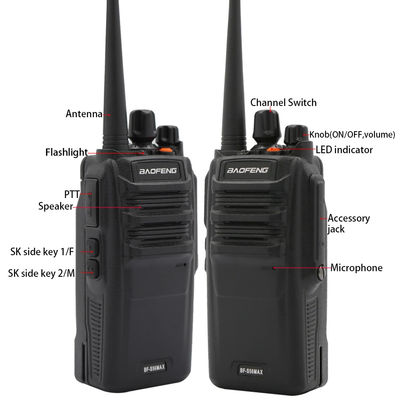 400-480MHz Walkie Talkie Wireless Portátil Tipo GMRS com Canal de Armazenamento de 16CH