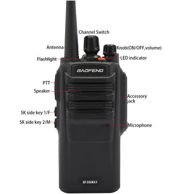 400-480MHz Walkie Talkie Wireless Portátil Tipo GMRS com Canal de Armazenamento de 16CH