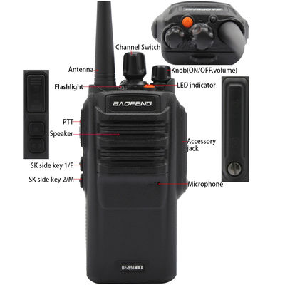400-480MHz Walkie Talkie Wireless Portátil Tipo GMRS com Canal de Armazenamento de 16CH