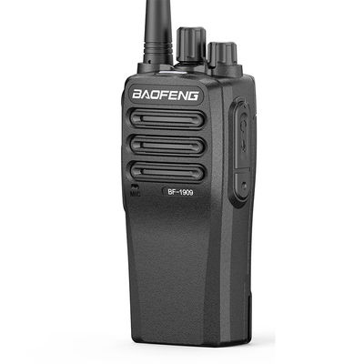 Walkie Talkie portátil sem fio preto com sinal estável e projeto resistente a quedas