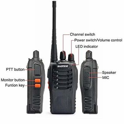 50Ω Antenna Impedância Baofeng BF-888s A Par Bf-888s Uhf Radio Walkie Talkie de mão