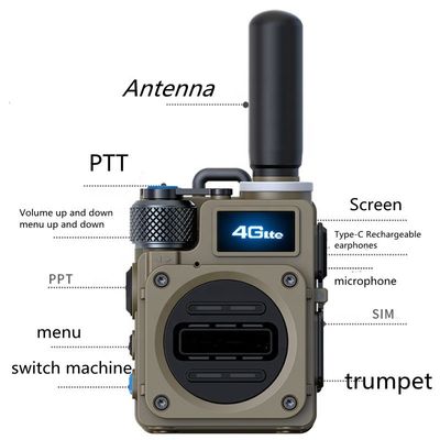 400-470 Walkie-Talkies de cartão SIM de faixa de frequência para GSM Global Handy Talky de longa distância