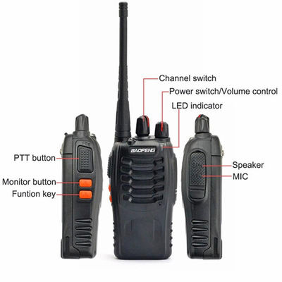 BF888S Rádio bidirecional 5W Potência de saída 400-470MHZ Frequência e estilo de terminal portátil