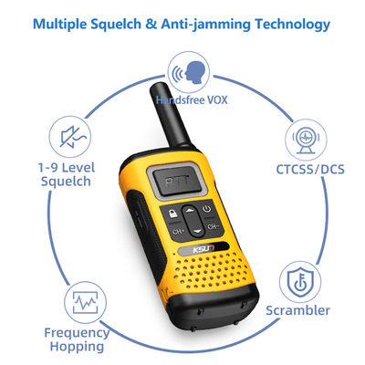 UHF portátil KSUN GZ32 PMR FRS Licença Rádio gratuita de duas vias com função de decodificação de clone