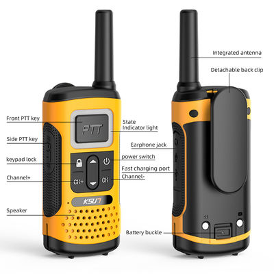 UHF portátil KSUN GZ32 PMR FRS Licença Rádio gratuita de duas vias com função de decodificação de clone