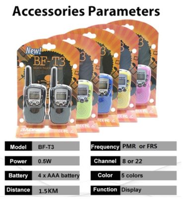 Brinquedo de rádio de bolso para crianças Transceptor de longo alcance recarregável 22 canais Design de desenhos animados