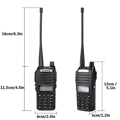 220g Preto UV82 8W BAOFENG Dual Band 2 Way Walkie Talkie UV-82 e Rádio mais vendido