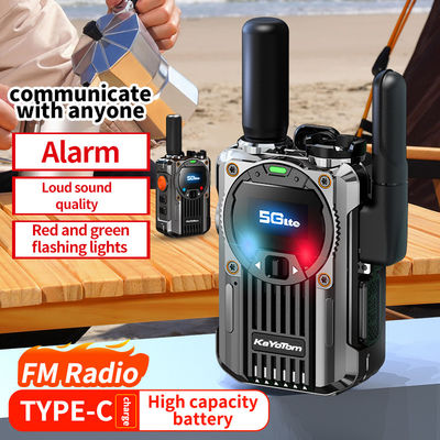 4G POC Walkie Talkie de liga de zinco com função de rádio FM e suporte exclusivo a PTT