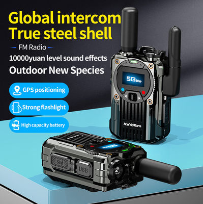 4G POC Walkie Talkie de liga de zinco com função de rádio FM e suporte exclusivo a PTT
