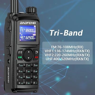 1-10KM Talk Range Baofeng UV-28L 10W Tri-Band Intercom USB-C Carregamento rádio CB portátil