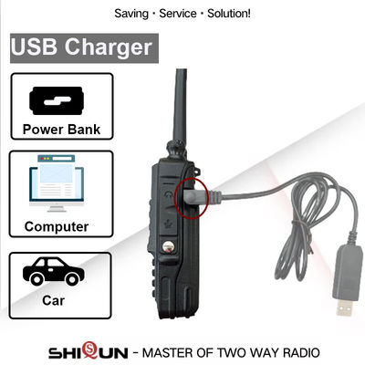 Potência de saída de 8W Baofeng UV-5R Plus Tri-Power Ham Radio Transceiver com carga USB-C