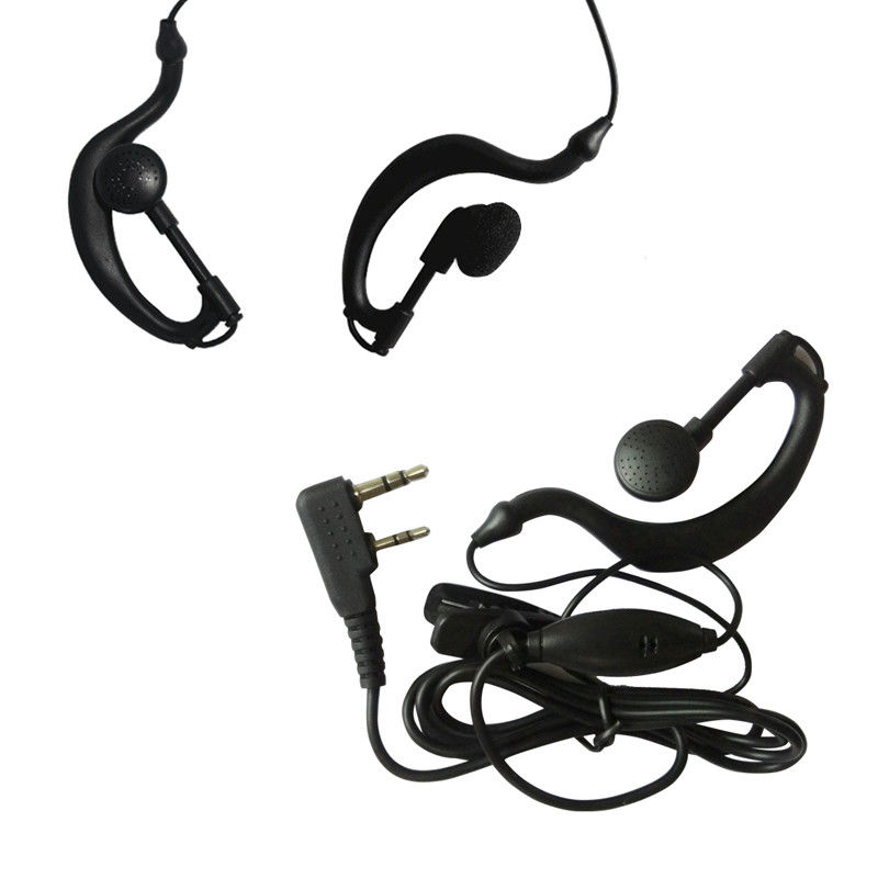 Fones de ouvido com fio de 3,5 mm acessíveis para rádio Walkie Talkie de duas vias sem botão de controle