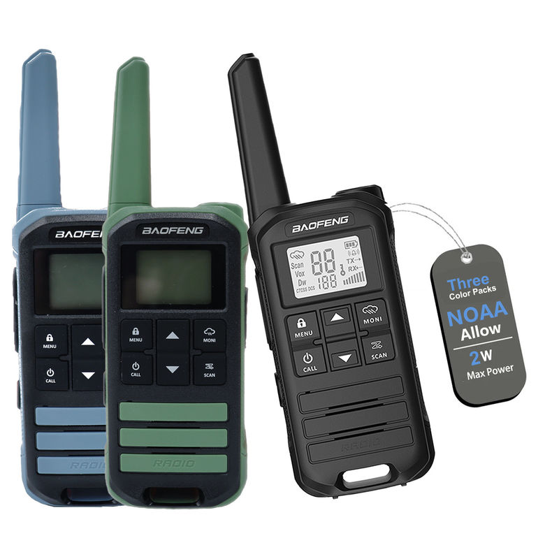 BF FR-22A 2W Walkie Talkie de longo alcance para caminhadas Interfones para comunicação ao ar livre