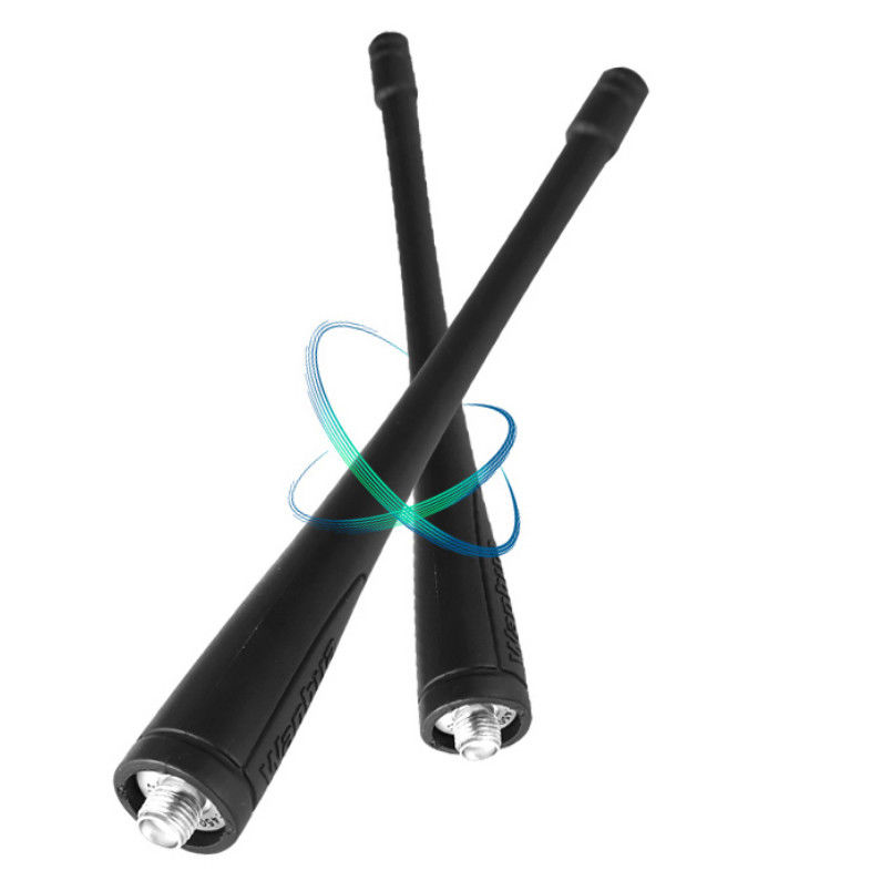Wanhua HTD826/825/813/815/26/WH36/GTS660 Antena Walkie-Talkie Preta com comprimento de 12 cm