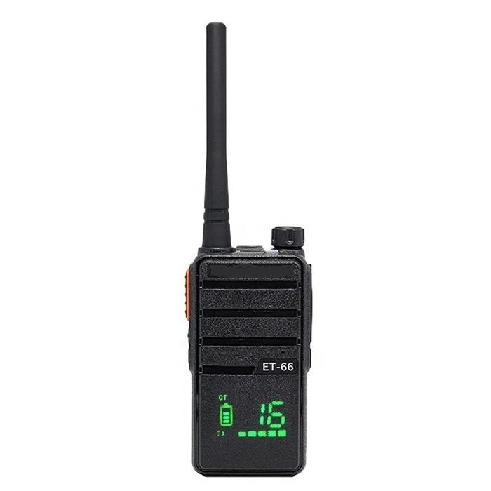 Mini Two Channel Scanning Walkie Talkie Set ET-66 para comunicação de longa distância