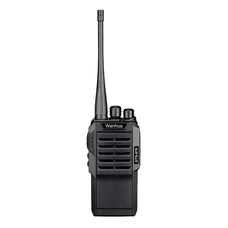 Radiofrequência de longa distância Walkie Talkie preto de duas vias para atividades ao ar livre